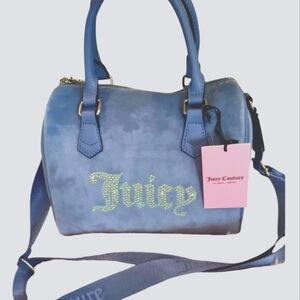 Juicy Couture Blue Satchel with Pink Tag